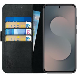 Θήκη Samsung Galaxy S25 FE Rosso Deluxe Δερμάτινο Πορτοφόλι - Black (8719246494079)
