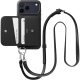 Θήκη iPhone 17 Pro Max MagEasy Pouch M με MagSafe / Αποσπώμενο Πορτοφόλι & Λουράκι Λαιμού - Black (MPH17M264BK25)