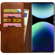 Θήκη Xiaomi Redmi Note 14 Pro 5G / Poco X7 Rosso Element PU Πορτοφόλι - Brown (8719246478055)