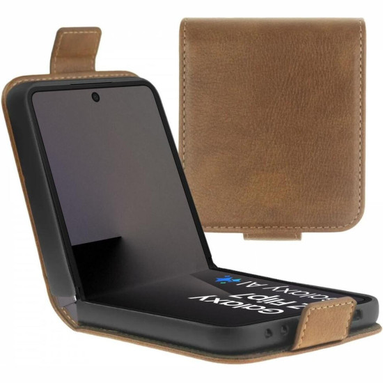 Θήκη Samsung Galaxy Z Flip7 Rosso Element PU Πορτοφόλι - Brown (8719246482212)