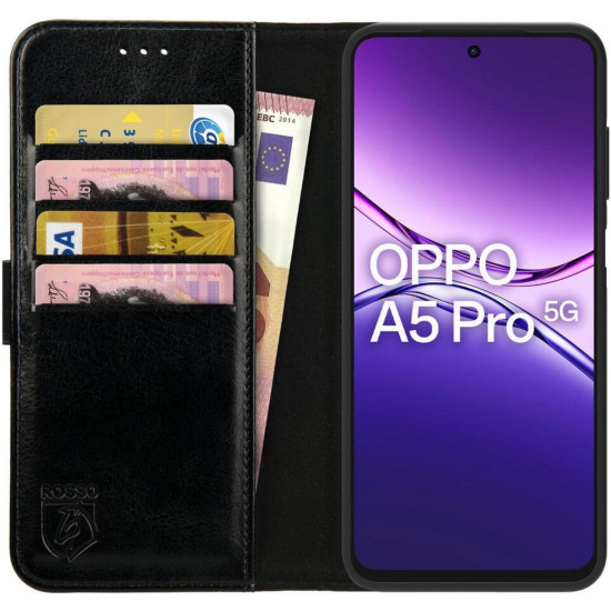Θήκη Oppo A5 Pro Rosso Element PU Πορτοφόλι - Black (8719246481895)