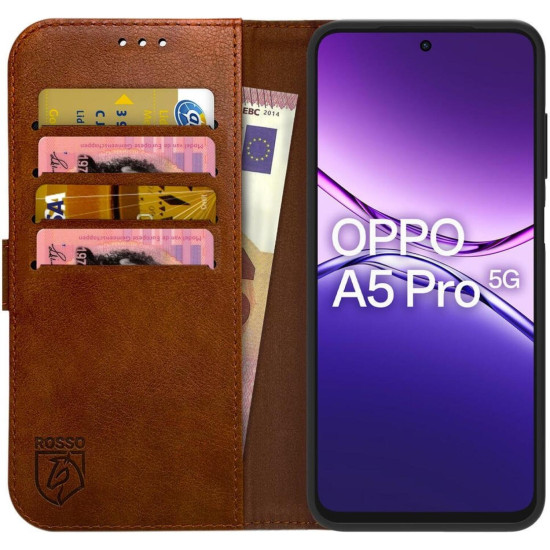Θήκη Oppo A5 Pro Rosso Element PU Πορτοφόλι - Brown (8719246481901)