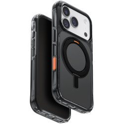 Θήκη iPhone 17 Pro Uniq Swivix Ανθεκτική Ημιδιάφανη με MagSafe & Περιστρεφόμενο KickStand - Carbon Black (UNIQ-IP6.3P(2025)-SWVCBLK)