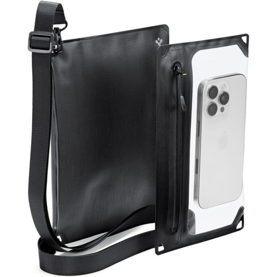 Universal Αδιάβροχη Θήκη Spigen A640 Aqua Shield για Κινητά / Smartphones έως 6.9'' IPX8 με Αποσπώμενη Τσάντα 'Ωμου / Χιαστί - Black (AMP09746)