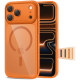 Θήκη iPhone 17 Pro Tech-Protect MagPeak CC Σκληρή Διάφανη με MagSafe & Πλαίσιο Κάμερας - Cosmic Orange / Clear (5906302333813)