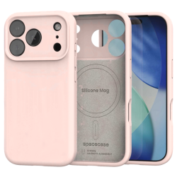 Θήκη iPhone 17 Pro Max Spacecase Silicone Mag Case Σιλικόνης με MagSafe - Baby Pink (5905719132200)