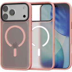 Θήκη iPhone 17 Pro Max Spacecase Fusion Mag Ημιδιάφανη Σκληρή με MagSafe - Pink (5905719138158)