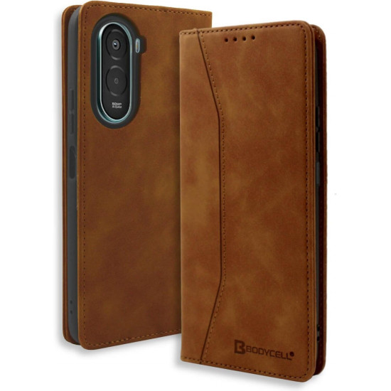 Θήκη Xiaomi Poco M7 4G Bodycell Book Case Πορτοφόλι - Brown (5206015083327)