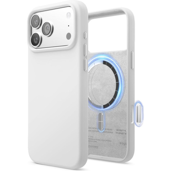 Θήκη iPhone 17 Pro Max Elago Magnetic Silicone Case Premium Σιλικόνης με MagSafe - White (ES17MSSC69PRO-WH)