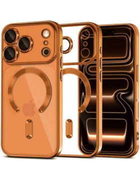 Θήκη iPhone 17 Pro Tech-Protect MagFlex Διάφανη Σιλικόνης με MagSafe - Shiny Cosmic Orange (5906302334612)