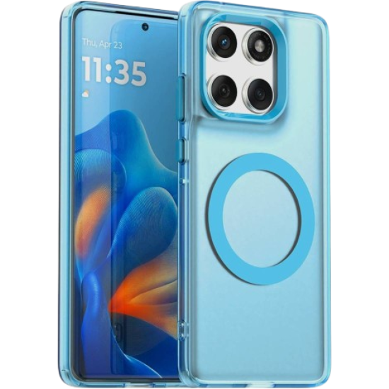 Θήκη Motorola Edge 60 / Edge 60 Fusion Techsuit CandyCase Σκληρή Ημιδιάφανη με MagSafe - Blue (5949419319165)