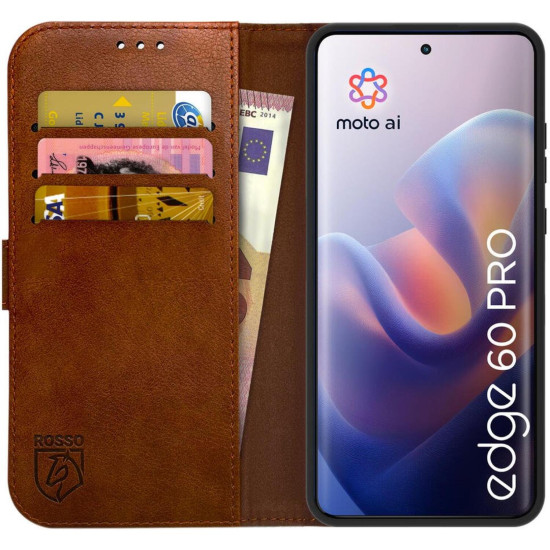 Θήκη Motorola Edge 60 Pro Rosso Element PU Πορτοφόλι - Brown (8719246488474)