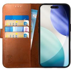 Θήκη iPhone 17 Pro Max Rosso Deluxe Δερμάτινο Πορτοφόλι - Brown (8719246484346)