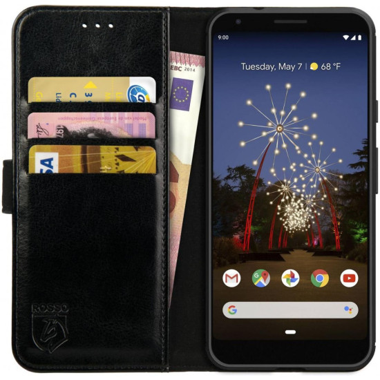 Θήκη Google Pixel 3a Rosso Element PU Πορτοφόλι - Black (8719246182655)