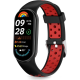 Λουράκι Xiaomi Smart Band 10 / 10 NFC / 9 / 9 NFC / 8 / 8 NFC Tech-Protect Iconband Air Σιλικόνης - Black / Red (5906302331369)