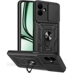 Θήκη Samsung Galaxy A07 4G Bodycell Armor Slide Ανθεκτική με Κάλυμμα για την Κάμερα & Μεταλλικό Ring Holder - Black (5206015084201)