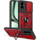 Θήκη Samsung Galaxy A07 4G Bodycell Armor Slide Ανθεκτική με Κάλυμμα για την Κάμερα & Μεταλλικό Ring Holder - Red (5206015084218)
