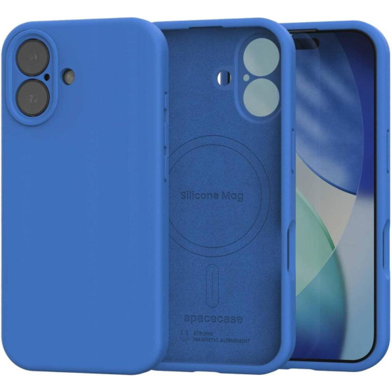 Θήκη iPhone 17 Spacecase Silicone Mag Case Σιλικόνης με MagSafe - Blue (5905719137991)