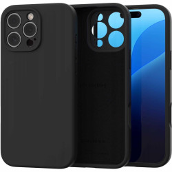 Θήκη iPhone 16 Pro Max Spacecase Silicone Mag Case Σιλικόνης με MagSafe - Black (5905719137939)