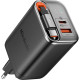 Φορτιστής Mcdodo FreeGo GaN Τοίχου με Θύρες 1 x Type-C / 1 x USB-A & Πτυσσόμενο Καλώδιο Type-C 65cm 67W - Black (CH-4100)