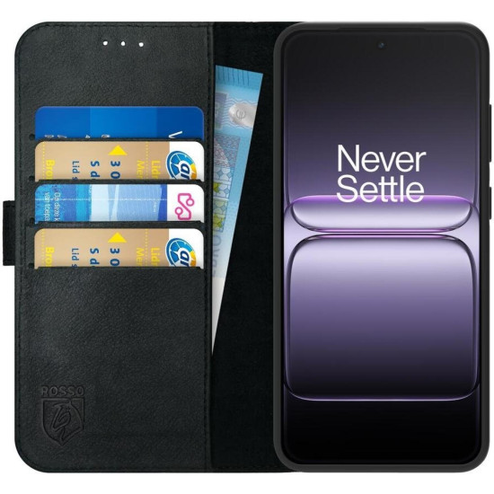Θήκη OnePlus Nord 5 Rosso Deluxe Δερμάτινο Πορτοφόλι - Black (8719246494239)