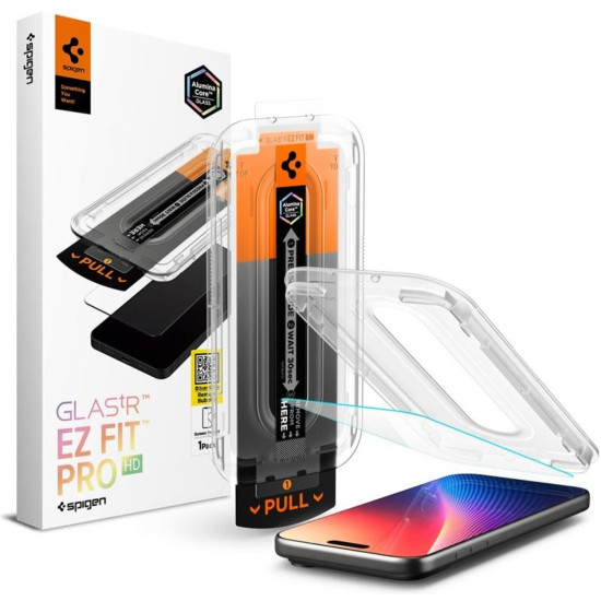 Tempered Glass iPhone 17 / 17 Pro / 16 Pro Spigen GLAS.tR EZ Fit Pro HD Αντιχαρακτικό Γυαλί Προστασίας Οθόνης - Clear (AGL10097)
