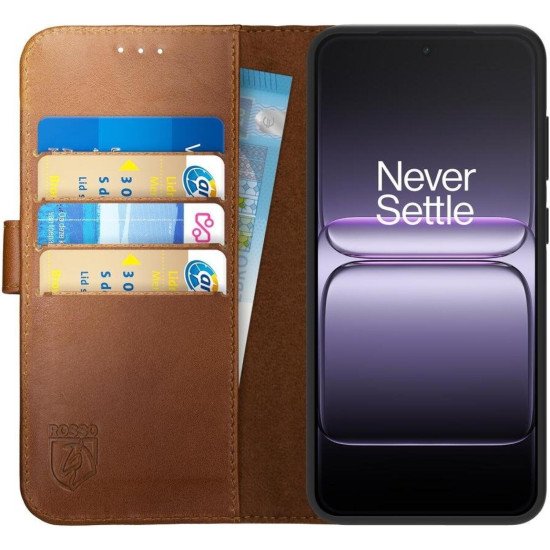 Θήκη OnePlus Nord 5 Rosso Deluxe Δερμάτινο Πορτοφόλι - Brown (8719246494246)