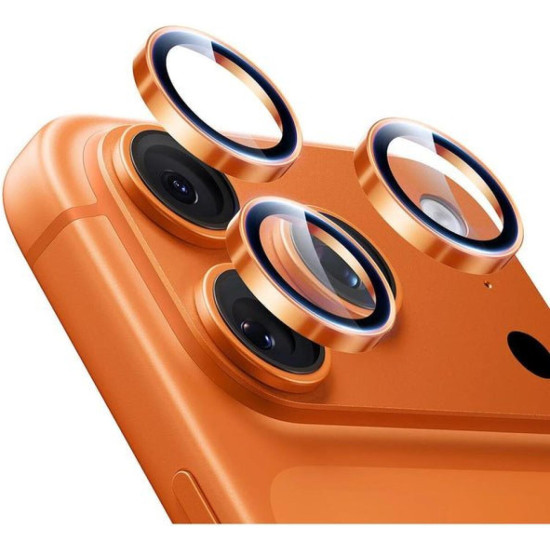 Tempered Glass iPhone 17 Pro / 17 Pro Max / 16 Pro / 16 Pro Max / 15 Pro / 15 Pro Max / 14 Pro / 14 Pro Max ESR Armorite Camera Lens Protectors Αντιχαρακτικό Γυαλί Προστασίας για Φακό Κάμερας - Orange (4894240296790)