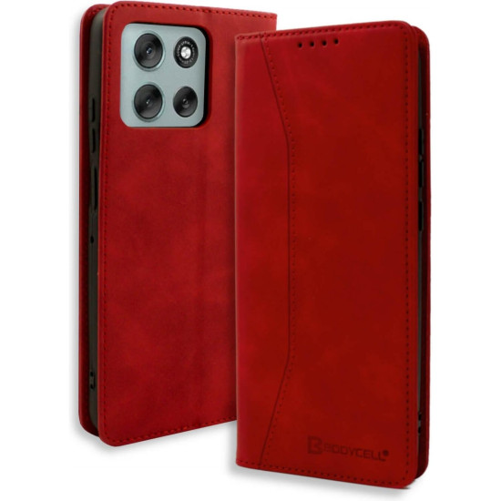 Θήκη Motorola Moto G86 / G86 Power Bodycell Book Case Πορτοφόλι - Red (5206015085062)