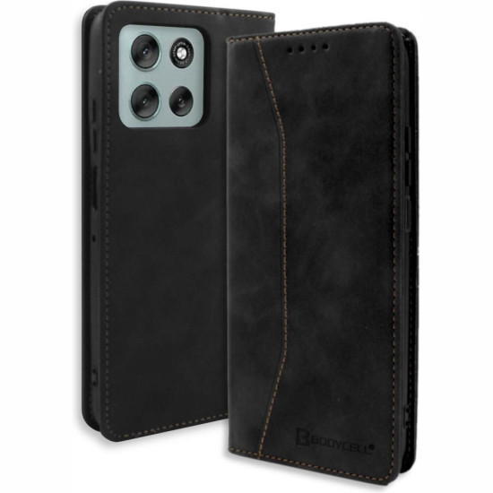 Θήκη Motorola Moto G56 Bodycell Book Case Πορτοφόλι - Black (5206015085017)