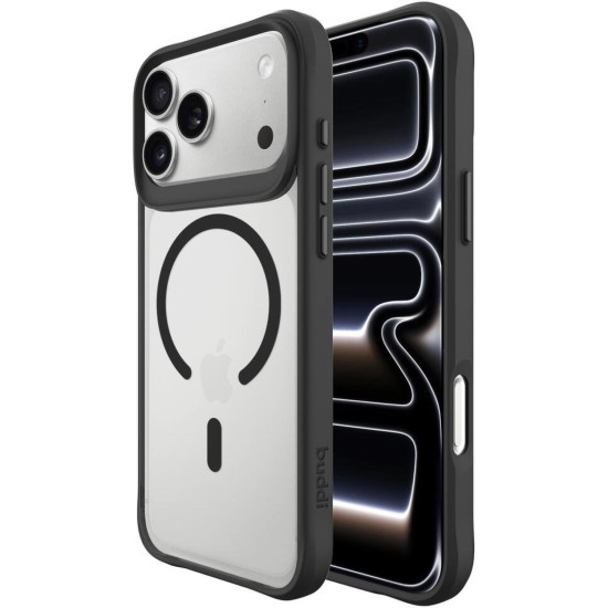 Θήκη iPhone 17 Pro Buddi Hybrid Σκληρή Ημιδιάφανη με MagSafe - Matte Black (8719246492501)