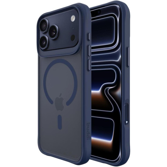 Θήκη iPhone 17 Pro Buddi Hybrid Σκληρή Ημιδιάφανη με MagSafe - Matte Blue (8719246492518)