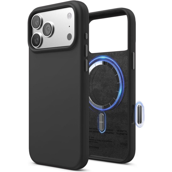 Θήκη iPhone 17 Pro Max Elago Magnetic Silicone Case Premium Σιλικόνης με MagSafe - Black (ES17MSSC69PRO-BK)
