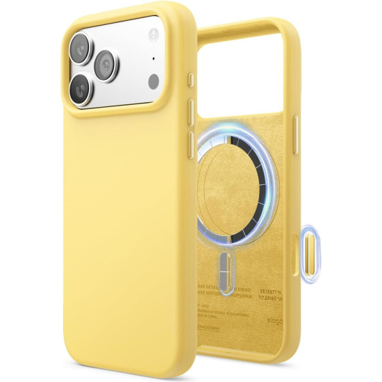 Θήκη iPhone 17 Pro Max Elago Magnetic Silicone Case Premium Σιλικόνης με MagSafe - Yellow (ES17MSSC69PRO-YE)