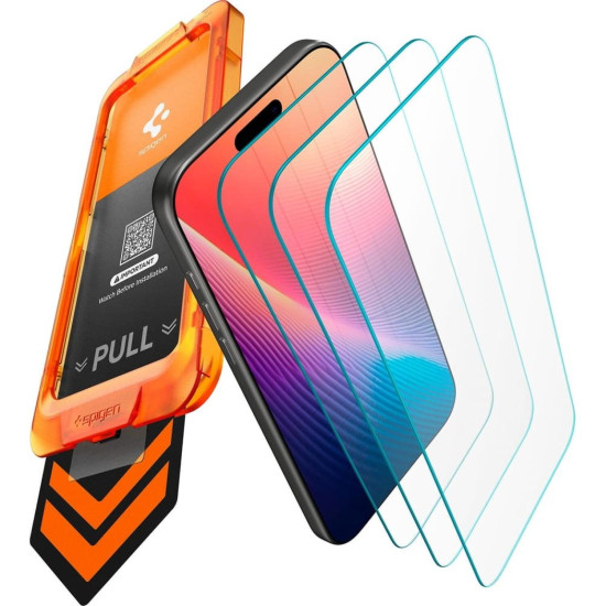 Tempered Glass iPhone 17 Spigen GLAS.tR AlignMaster S Αντιχαρακτικό Γυαλί Προστασίας Οθόνης 3 Τεμάχια - Clear (AGL10484)