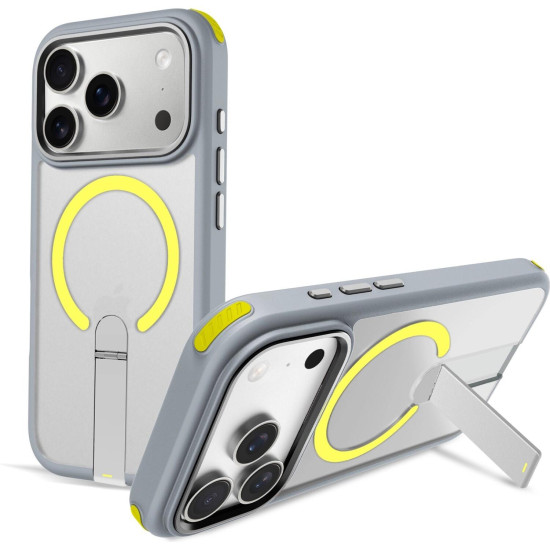 Θήκη iPhone 17 Pro Prodigee Formula K1 Ημιδιάφανη Ανθεκτική με MagSafe & KickStand - Neon (IPH17P-6.3-FRMK-NON)