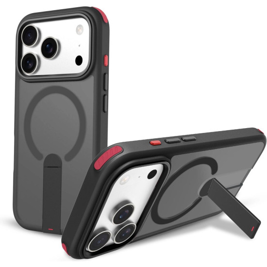Θήκη iPhone 17 Pro Prodigee Formula K1 Ημιδιάφανη Ανθεκτική με MagSafe & KickStand - Smoke (IPH17P-6.3-FRMK-SMK)
