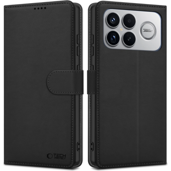 Θήκη Xiaomi Poco F8 Ultra Tech-Protect Wallet Πορτοφόλι - Black (5906302352685)