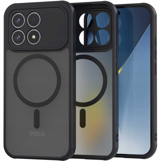 Θήκη Xiaomi Poco F8 Pro Spacecase Hybrid MagSafe Σκληρή Ημιδιάφανη με MagSafe - Black (5905719138455)