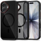 Θήκη iPhone 17 Tech-Protect MagHybrid Ημιδιάφανη Σκληρή με MagSafe & TPU Bumper - Black / Red (5906302330416)