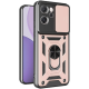 Θήκη Oppo Reno14 F / 14 FS Techsuit CamShield Ανθεκτική με Κάλυμμα για την Κάμερα & Μεταλλικό Ring Holder - Rose Gold (5949419334205)