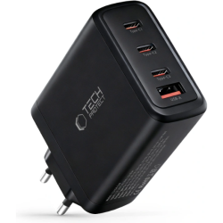 Φορτιστής Tech-Protect NC140W GaN Γρήγορος Ταξιδιού / Αντάπτορας με 1 x USB-A / 3 x Type-C 140W - Black (5906302335954)