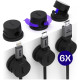 Οργανωτής Καλωδίων Buddi Sorted Cable Clip Μαγνητικός & Περιστρεφόμενος με Αυτοκόλλητο 6 Τεμάχια 5 Έτη Εγγύηση - Black (8719246502569)
