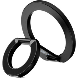 Βάση Στήριξης Tech-Protect MMR400 Μαγνητικό MagSafe Phone Ring με Επιπλέον Αυτοκόλλητο Δακτύλιο MagSafe - Black (5906302368648)