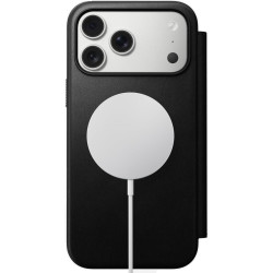 Θήκη iPhone 17 Pro Max Nomad Modern Leather Folio Δερμάτινο Πορτοφόλι με MagSafe - Black (NM014148858)