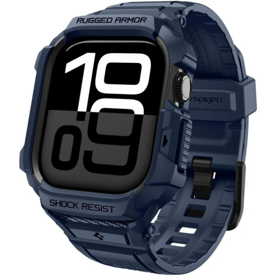 Θήκη Apple Watch 11 / 10 42mm Spigen Rugged Armor Pro 2 Unibody Σιλικόνης - Navy Blue (ACS10495)
