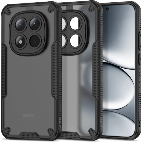 Θήκη Xiaomi Redmi Note 15 Pro 5G Tech-Protect Rugged Shield Σκληρή Ημιδιάφανη - Matte Black (5906302353033)