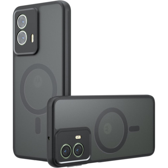 Θήκη Motorola Edge 50 Fusion Techsuit PureFrost Σκληρή Ημιδιάφανη με MagSafe - Frosted Black (5949419320390)