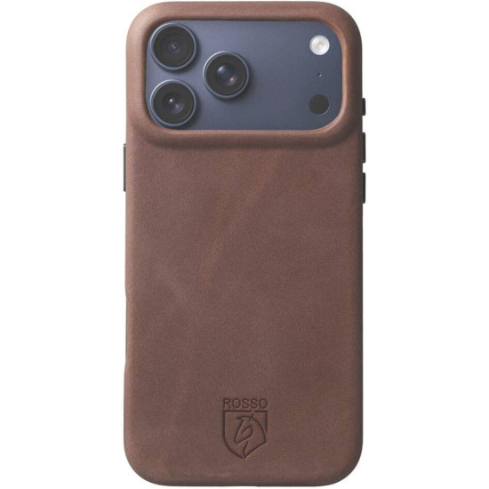 Θήκη iPhone 17 Pro Max Rosso Elite Back Cover Δερμάτινη με MagSafe - Brown (8719246484605)