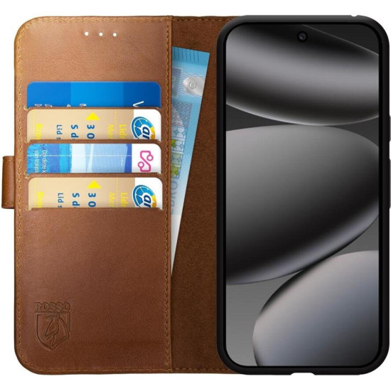 Θήκη Google Pixel 10 Pro XL Rosso Deluxe Δερμάτινο Πορτοφόλι - Brown (8719246479403)